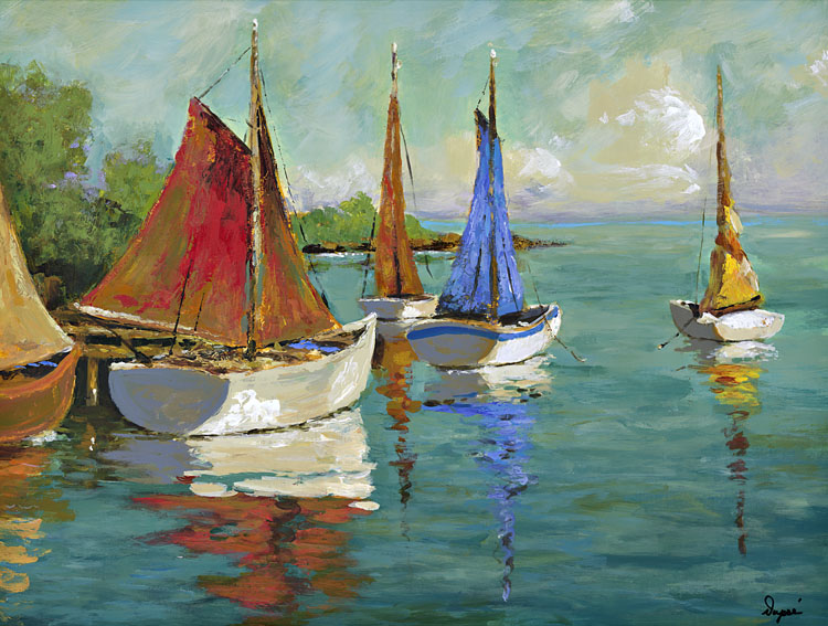 Viapagi Collection by Image Craft Orientations Horizontal Island Boats II