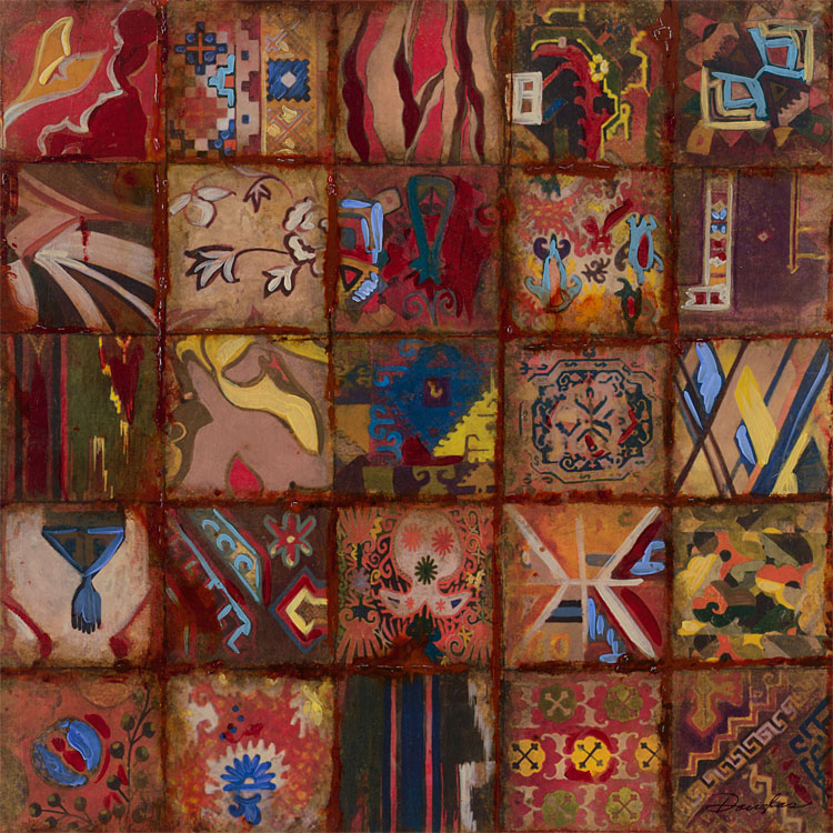 Viapagi Collection by Image Craft Orientations Square Mosaic Petite IV